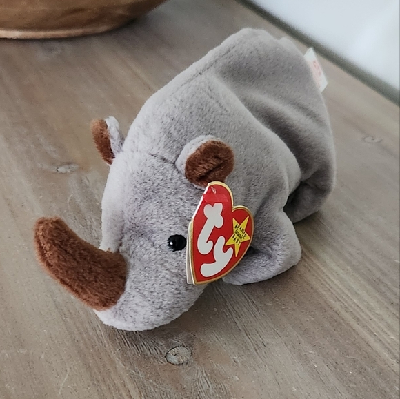 🦏 Ty Beanie Baby “Spike” the Rhino – 1996 Vintage Collectible Plush - Picture 10 of 16